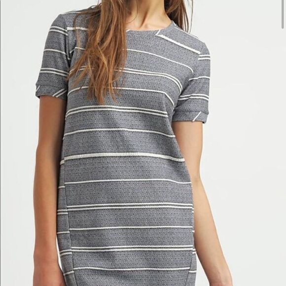 Ichi Ponnie Blue And White Striped Summer Dress Size Small - Picture 1 of 13